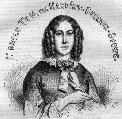 Muotokuva Harriet Beecher Stowesta (1811-1896), yhdysvaltalaisesta kirjailijasta, Uncle Tom