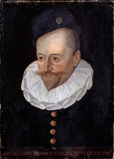 Henri I:n muotokuva Montmorencyn herttuasta, Connetable Ranskasta (1534-1614) 1500-luvun ranskalaisen koulukunnan maalaus. Himmeä. 0,31 x 0,22 m. Versailles, Versaillesin linnat ja Trianon tekijältä French School