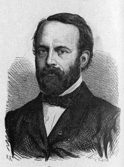 Muotokuva Henri Sainte-Claire Devillestä (1814 - 1876) - "" Tiedealbumissa; maineikkaat tutkijat; Suuria löytöjä””” 1896. tekijältä French School