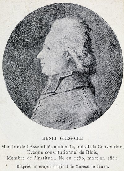 Abbe Gregoirena (1750-1831) tunnetun Henrin muotokuva, ranskalainen kirkollinen ja poliitikko tekijältä French School