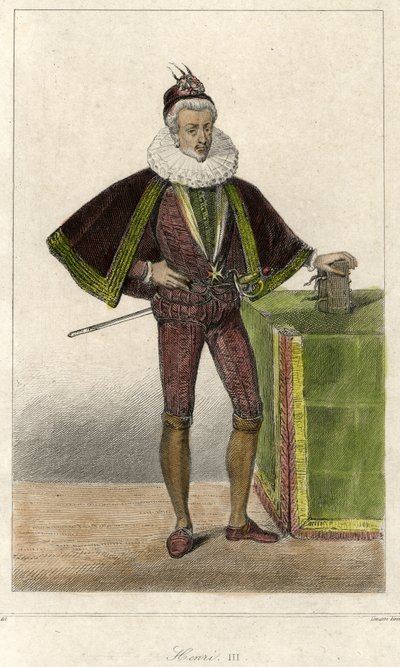 Henry III:n (1551 - 1589), Ranskan kuninkaan muotokuva. tekijältä French School