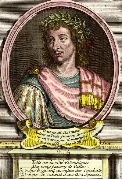 Hercules Savinienin muotokuva by Cyrano de Bergerac (1619 - 1655) ranskalainen kirjailija. tekijältä French School