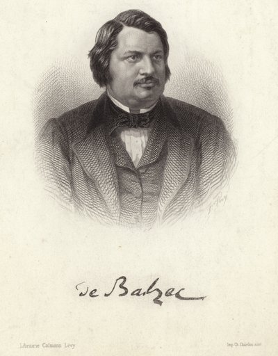 Honoré de Balzacin muotokuva tekijältä French School