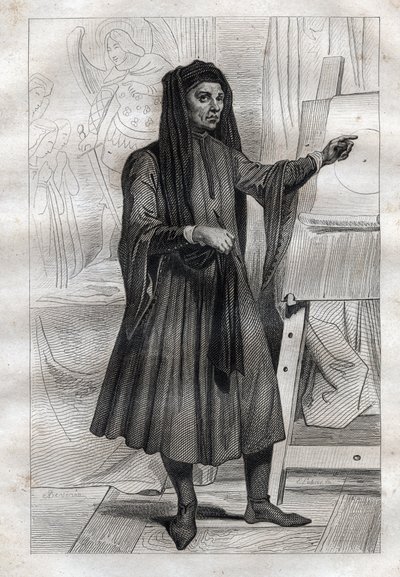 Italian taidemaalari Giotto di Bondonen muotokuva (Ambrogiotto di Bondone tekijältä French School