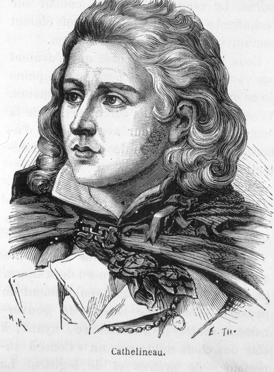 Jacques Cathelineaun (1759 - 1793), Vendéen päällikön muotokuva Henri Martinin teoksessa "Ranskan historia" tekijältä French School