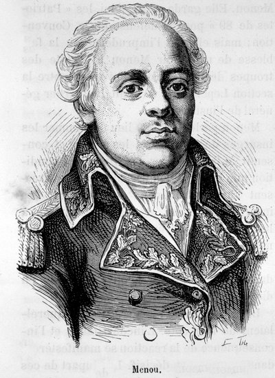 Jacques Francois Menoun muotokuva, paroni de Boussay, ranskalainen kenraali (1750-1810) - Henri Martinin "Ranskan historiassa" tekijältä French School