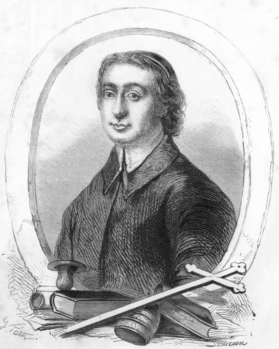 Jean Baptiste Massillonin (1663-1742) muotokuva (kaiverrus) tekijältä French School
