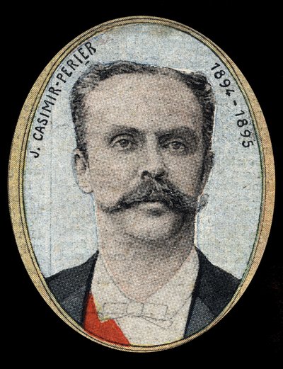 Ranskan tasavallan presidentin Jean Casimir-Perrierin (Casimir Perrier, Casimir Perrier, Casimir-Perrier) (1847-1907) muotokuva. tekijältä French School