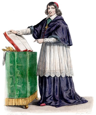 Muotokuva Jean Francois Paul de Gondista (Gondy) (1614-1679), kardinaali de Retz, ranskalainen koadjuutoripiispa. tekijältä French School