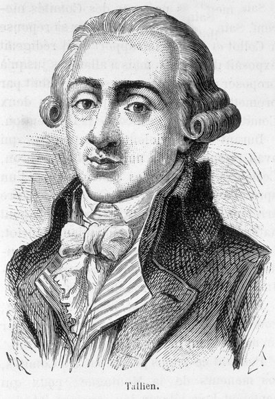 Jean Lambert (Jean-Lambert) Tallianin muotokuva, ranskalainen poliitikko (1767-1820) - Henri Martinin "" L