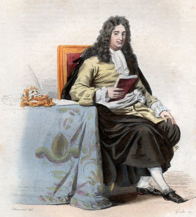 Jean Racinen (1639-1699), ranskalaisen näytelmäkirjailijan muotokuva. tekijältä French School