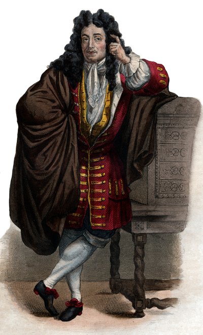 Jean de La Bruyeren (Labruyeren) (1645-1696), ranskalaisen esseisti ja moralisti, muotokuva. tekijältä French School