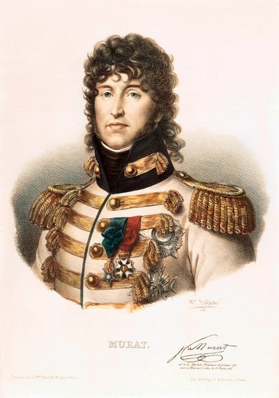 Napolin kuninkaan Marechal de Francen Joachim Muratin (1767-1815) muotokuva tekijältä French School