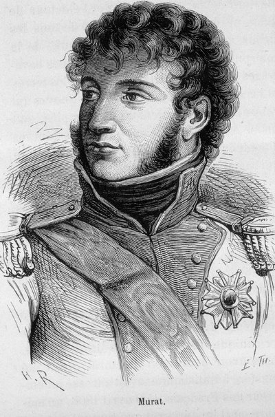 Joachim Muratin (1767 - 1815) muotokuva - Henri Martinin "Ranskan historiassa" tekijältä French School