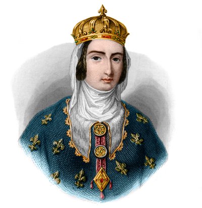 Joan I Navarran (1273-1305) muotokuva Navarran kuningattaresta ja Ranskan kuningatar puolisosta. tekijältä French School