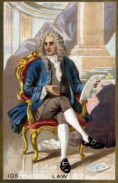 John Lawn (1671-1729) muotokuva. 1800-luvun lopun kromolitografia. tekijältä French School
