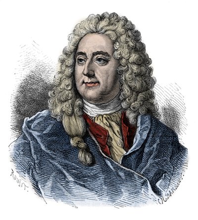 John Lawn (1671 - 1729) muotokuva, Skotlannin talousjohtaja, konkurssivastaava (Rue Quincampoix