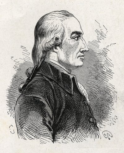 Joseph Blackin (1761 - 1799), brittiläisen fyysikon ja kemistin muotokuva (magnesian löytö) - "" Album of Sciencessä; maineikkaat tiedemiehet; Suuria löytöjä””” 1896. tekijältä French School