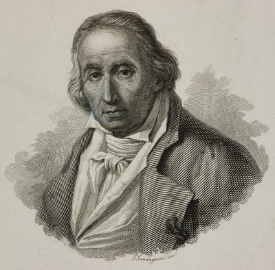 Muotokuva Joseph Marie Charlesista, nimeltään Jacquard (1752-1834), ranskalainen kutoja ja jacquard-kutomapuiden keksijä, Guadagninin kaiverrus tekijältä French School