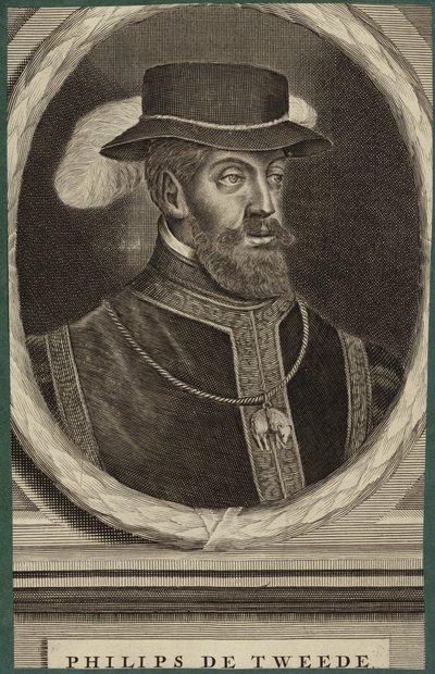 Espanjan kuninkaan Philip II:n muotokuva tekijältä French School