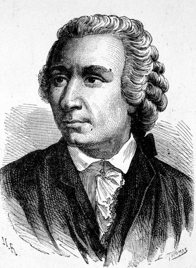 Léon (Leonhard) Eulerin (1707 - 1783), sveitsiläisen matemaatikon muotokuva - "" Tiedealbumissa; maineikkaat tiedemiehet; Suuria löytöjä””” 1896. tekijältä French School
