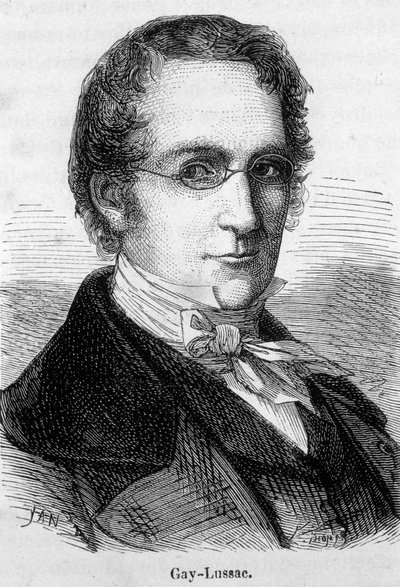 Louis-Joseph Gay-Lussac (Louis Joseph Gay Lussac) (1778-1850), ranskalaisen fyysikon ja kemistin muotokuva - Henri Martinin teoksessa "L