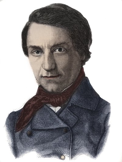 Muotokuva Louis Blancista, ranskalaisesta poliitikosta ja historioitsijasta (1811 - 1882) tekijältä French School