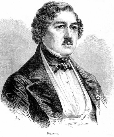 Louis Daguerren muotokuva - kaiverrus tekijältä French School