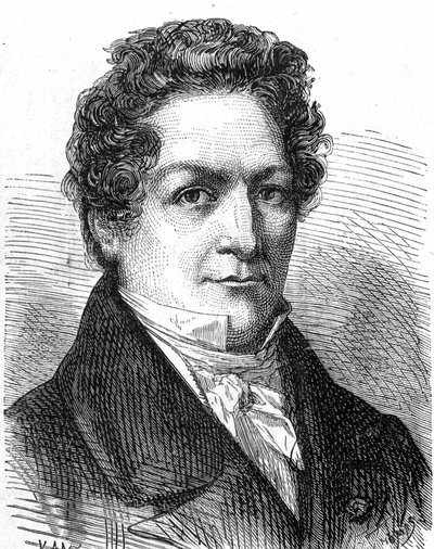 Muotokuva Louis Jacques Thénardista (1777 - 1857), ranskalaisesta kemististä - julkaisussa "Album de la Science; maineikkaat tiedemiehet; Suuria löytöjä””” 1896. tekijältä French School