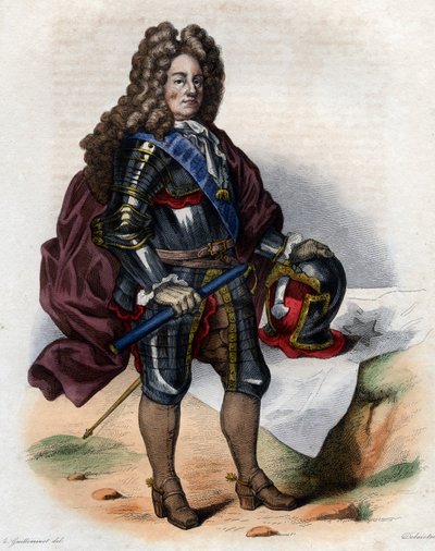 Muotokuva Louis Joseph de Bourbonista, Vendomen herttuasta (1645-1712), ranskalaisesta sotilaskomentajasta ja Ranskan marsalkasta. tekijältä French School