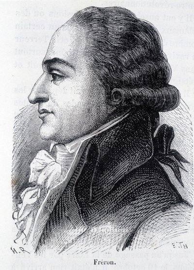 Ranskalaisen publicistin Louis Marie Stanislas Freronin (1754-1802) muotokuva - Henri Martinin "" L