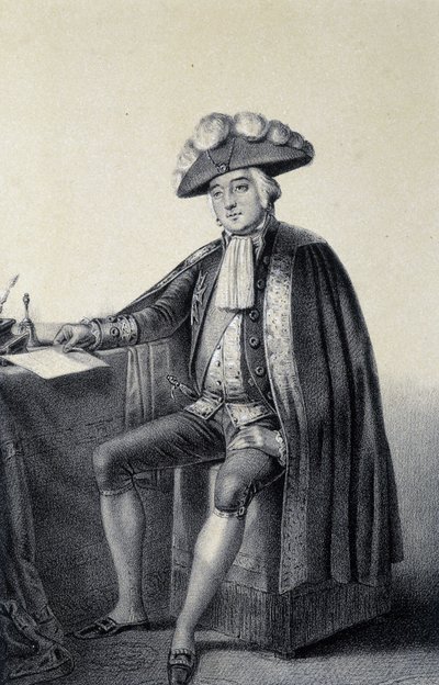 Muotokuva Louis Philippe II Josephista, Orléansin ja Chartresin herttuasta, joka tunnetaan nimellä Philippe Egalité tekijältä French School