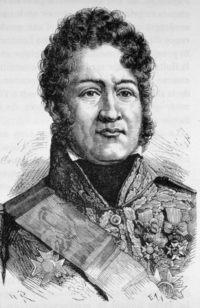 Ludvig Philippe I:n (1773 - 1850) muotokuva - Henri Martinin "Ranskan historiassa" tekijältä French School