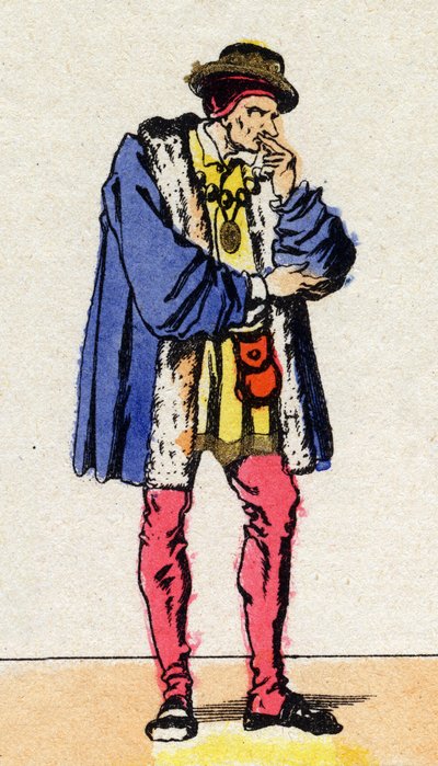 Ludvig XI:n (1423-1483), Ranskan kuninkaan muotokuva. tekijältä French School