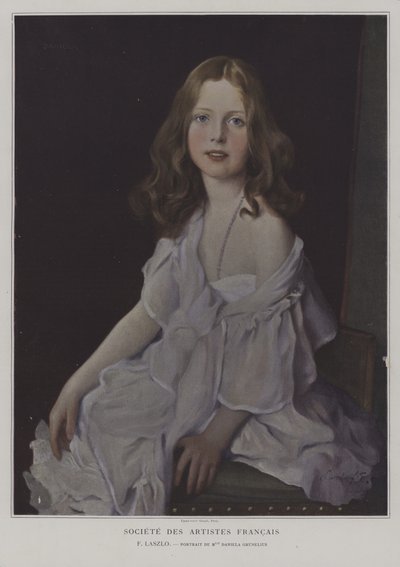 Mademoiselle Daniela Gruneliuksen muotokuva (värilitho) tekijältä French School