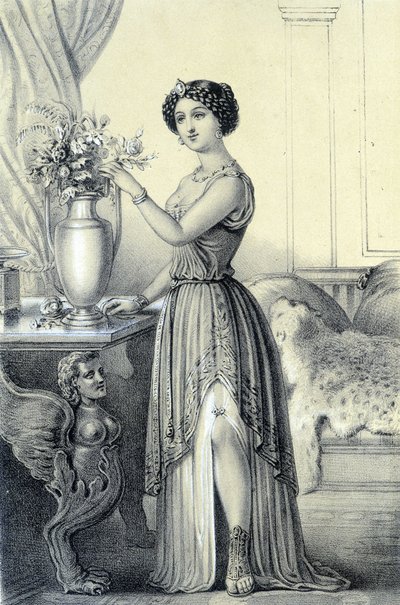 Mademoiselle de Fontenayn tai Teresa (Theresa tai Terezia) Cabarrusin muotokuva, joka tunnetaan nimellä Madame Tallien (Talien) - Albert Maurinin teoksessa "Galerie historique de la Revolution francaise" tekijältä French School