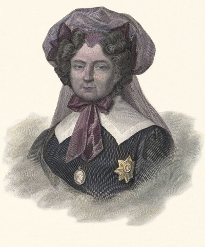 Muotokuva Maria Federovnasta, Wurtimbergin prinsessasta (1759-1828), Venäjän keisarista. "" Hyödyllisten miesten muotokuvia"" tekijältä French School