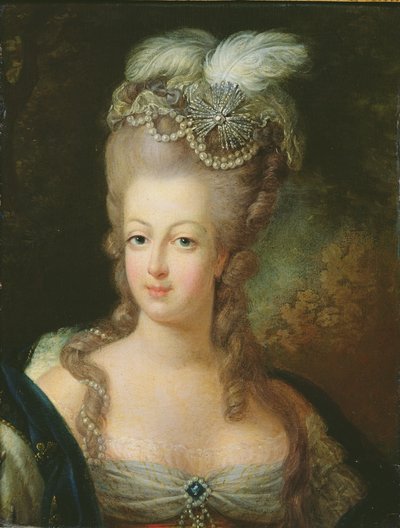 Habsburg-Lothringenin Marie-Antoinetten muotokuva (1755-93) tekijältä French School