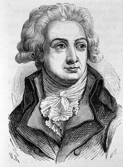 Ranskalaisen poliitikon Marie Jean Herault de Sechellesin (1759-1794) muotokuva - Henri Martinin "L