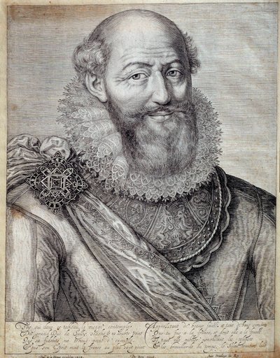 Muotokuva Sullyn herttuan Maximilian Bethunesta (1560-1641). Kaiverrus 1600-luvulta. Pau, Musee Du Chateau tekijältä French School