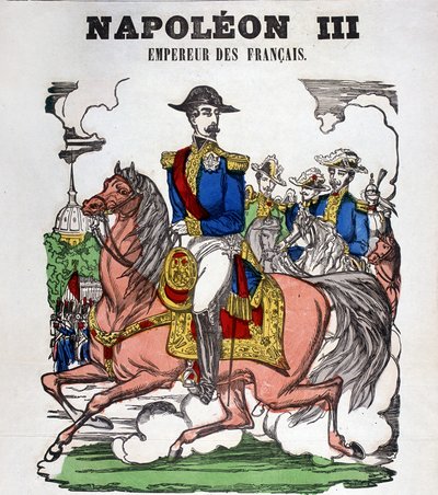Napoleon III:n muotokuva. Kuva Epinalista tekijältä French School