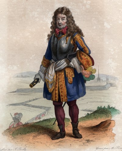 Ranskan sotilaskomentajan ja Ranskan marsalkka Nicolas Catinat de La Fauconnerien (1637-1712) muotokuva. tekijältä French School