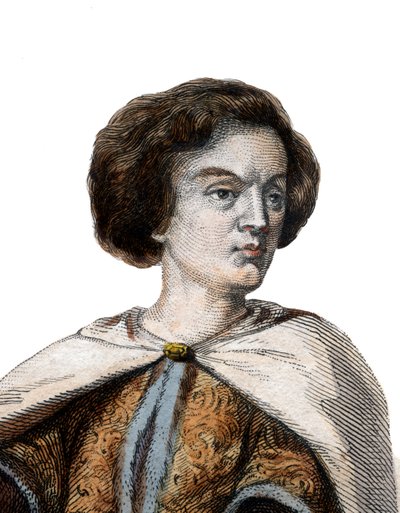 Muotokuva Peter Abelardista (Pierre Abailard) (Pierre Abeilard) (1079-1142), ranskalaisesta skolastisesta filosofista, teologista ja logiikasta. tekijältä French School