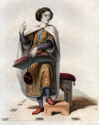 Muotokuva Peter Abelardista (Pierre Abailard) (Pierre Abeilard) (1079-1142), ranskalaisesta skolastisesta filosofista, teologista ja logiikasta. tekijältä French School