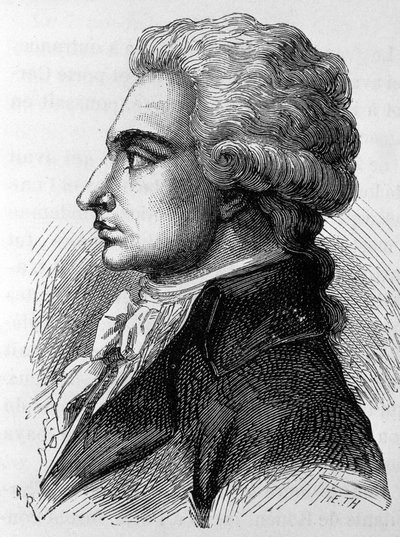 Muotokuva Philippe Antoine Merlinistä, dit Merlin de Douai (1754-1838), ranskalainen poliitikko. Henri Martinin teoksessa "Ranskan historia". tekijältä French School