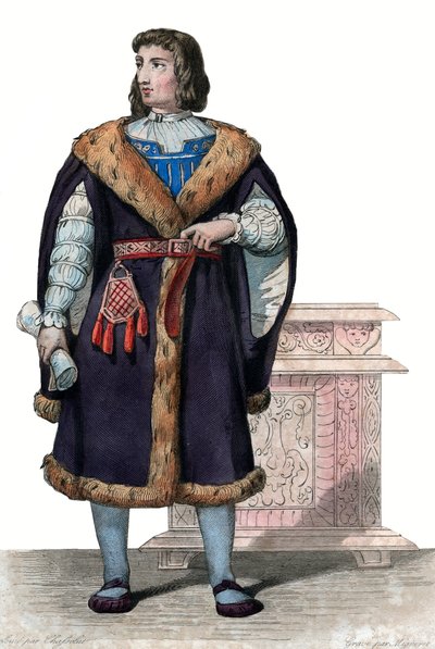 Muotokuva Philippe de Comminesista (Commynes tai Comines) (1447-1511), ranskalainen kirjailija ja diplomaatti. tekijältä French School