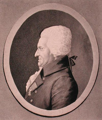 Edme Quenedeyn (1756-1830) kaivertama Pierre-Alexandre Monsignyn (1729-1817) muotokuva (kaiverrus) tekijältä French School