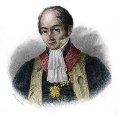 Pierre-Francois-Herculen (Pierre Francois Hercule), Serren kreivin (1776-1824), ranskalaisen poliitikon muotokuva. Louis de Cormenin Timonin teoksessa LIBRE DES SPEAKERS. 1842. Yksityinen kokoelma. tekijältä French School