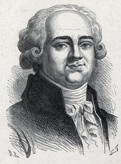 Pierre Louis Manuelin muotokuva, ranskalainen poliitikko (1751-1793), Seinen varajäsen kansalliskokouksessa. Kaiverrus vuodelta 1889. Yksityinen kokoelma. tekijältä French School