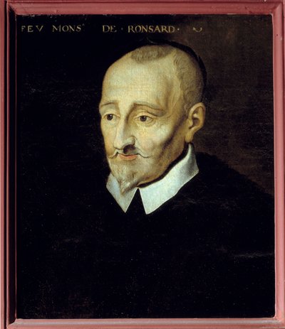 Pierre de Ronsardin (1524-1585), ranskalaisen runoilijan muotokuva, nimetön maalaus 1700-luvulta. Blois museo. tekijältä French School